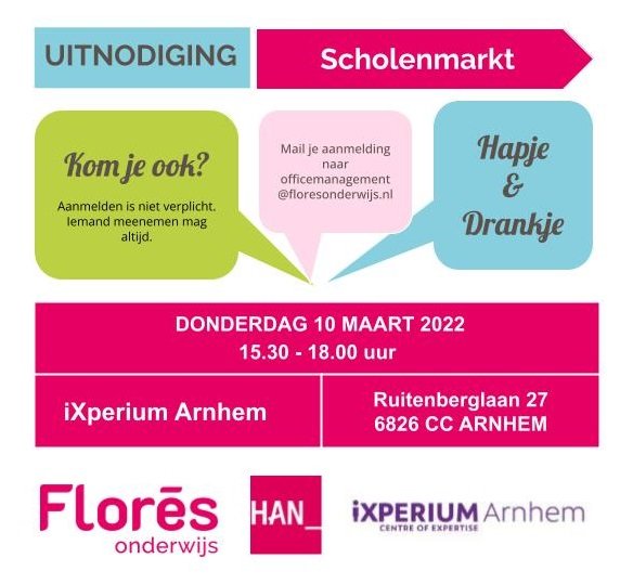 Scholenmarkt op donderdag 10 maart 2022