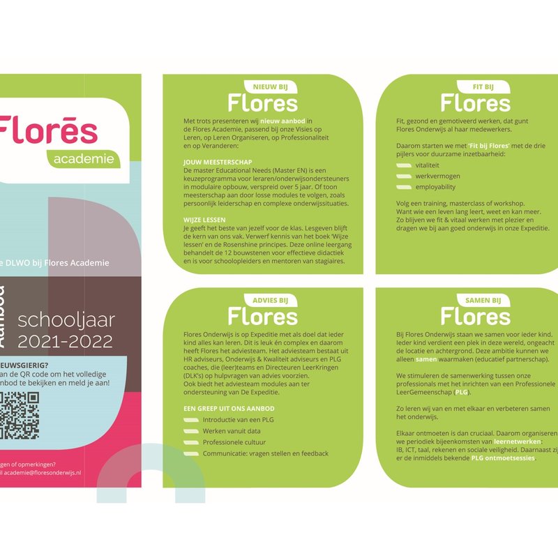 Aanbod Flores Academie schooljaar 2021-2022 bekend